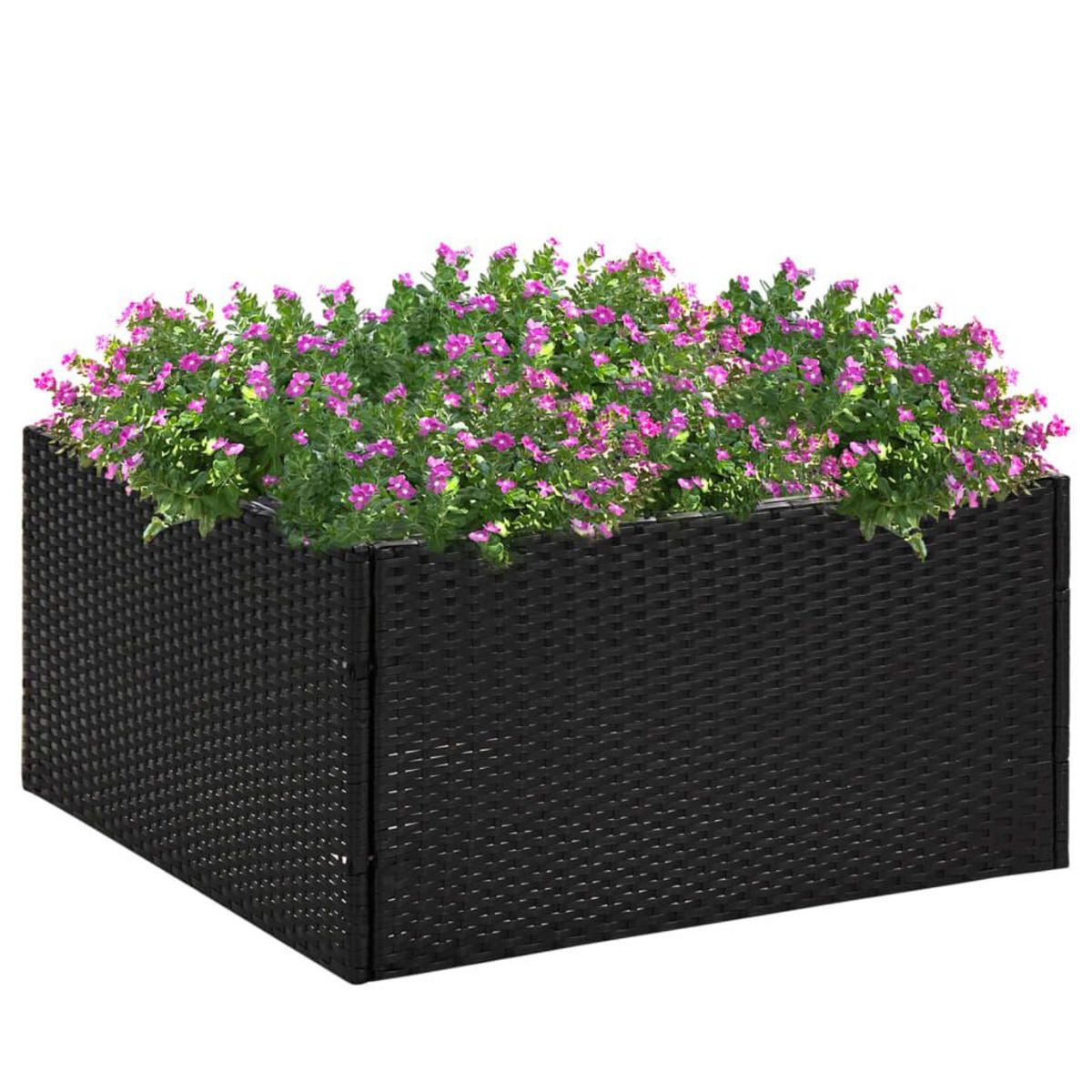 VIDAXL Jardiniere Noir 80x80x40 cm Resine tressee