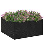 VIDAXL Jardiniere Noir 80x80x40 cm Resine tressee