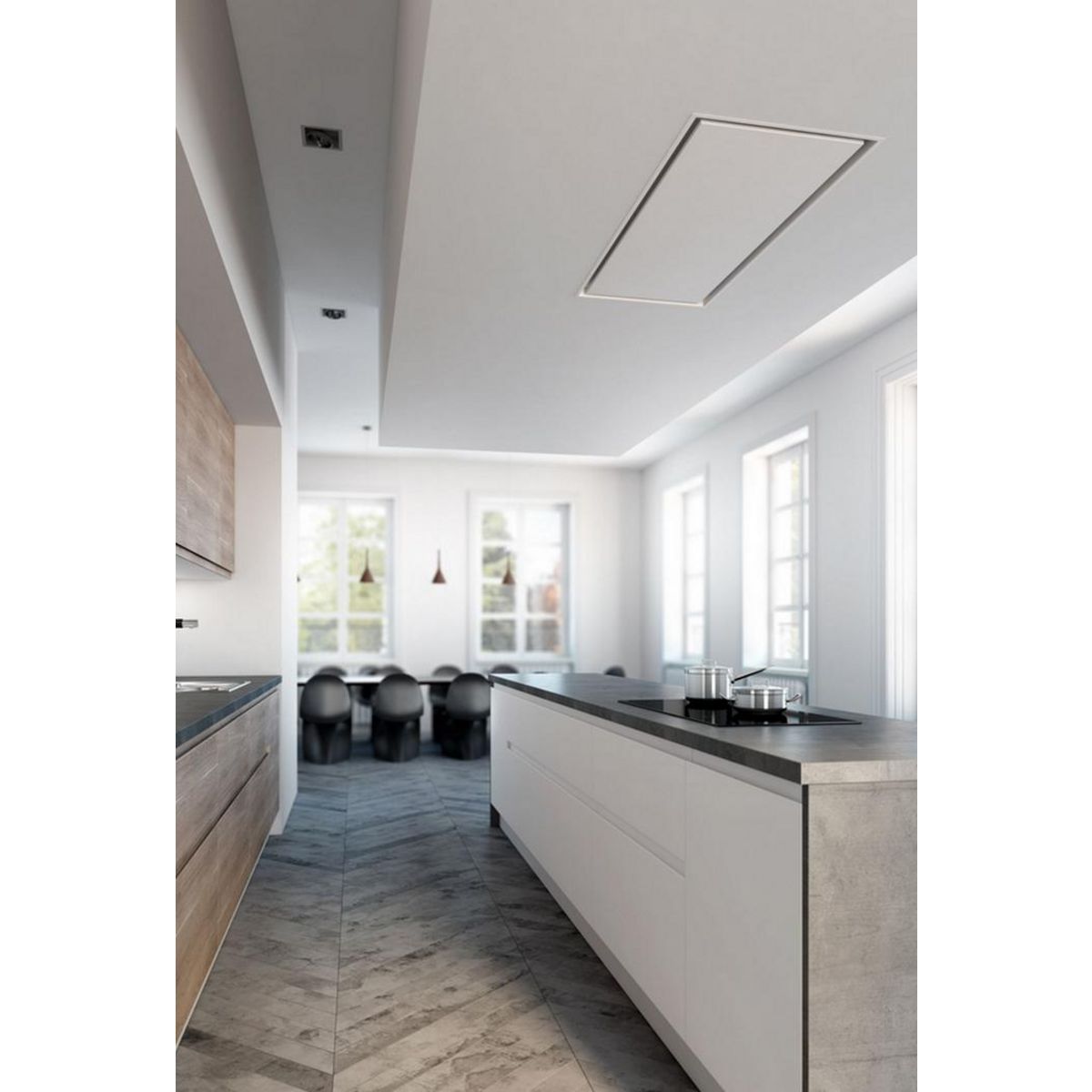 Novy Hotte plafond 120cm 693m3/h blanc - 6841