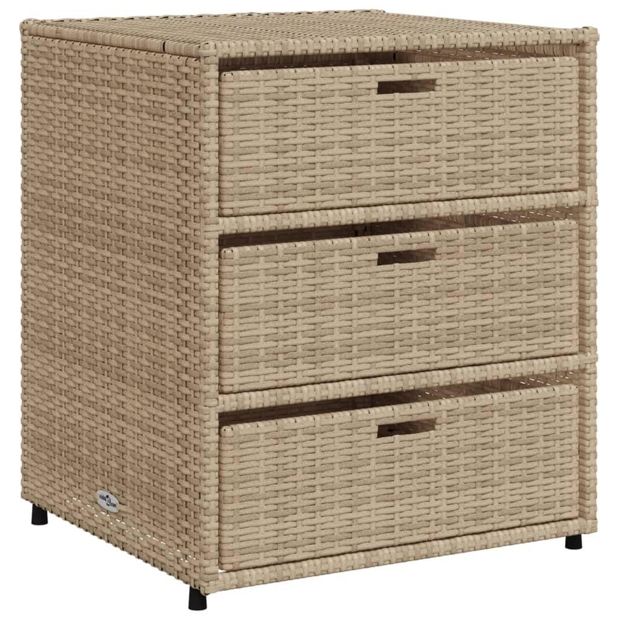 Voir la diapositive 2 : VIDAXL Armoire de rangement de jardin beige 55x59x69 cm resine tressee
