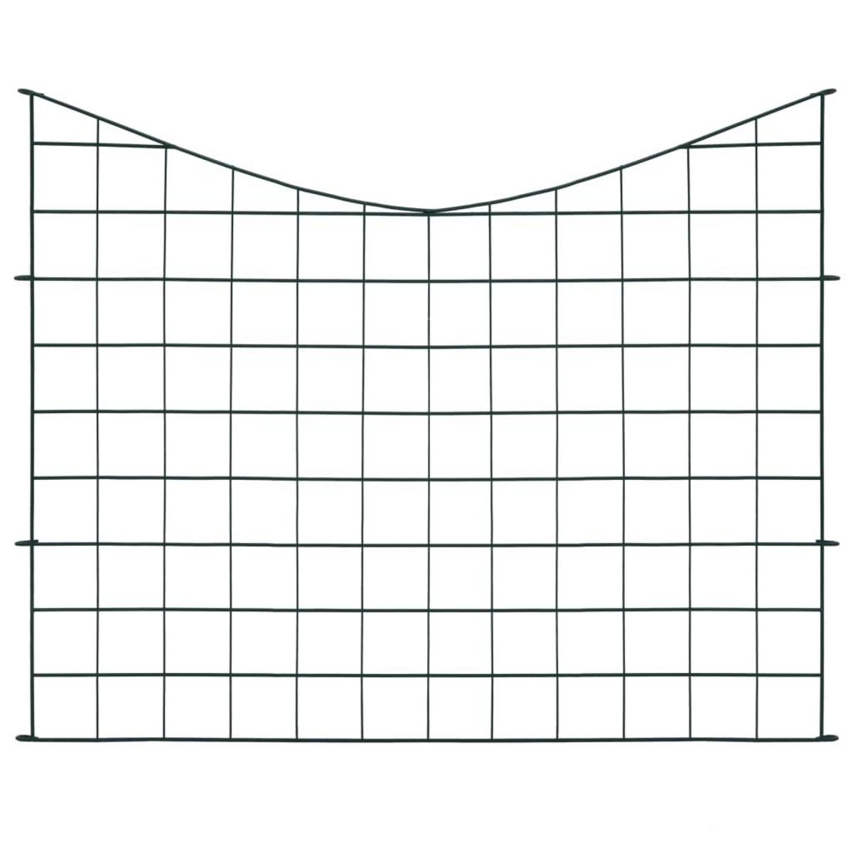 VIDAXL Ensemble de cloture de jardin voutee plus basse 77,5x64 cm vert