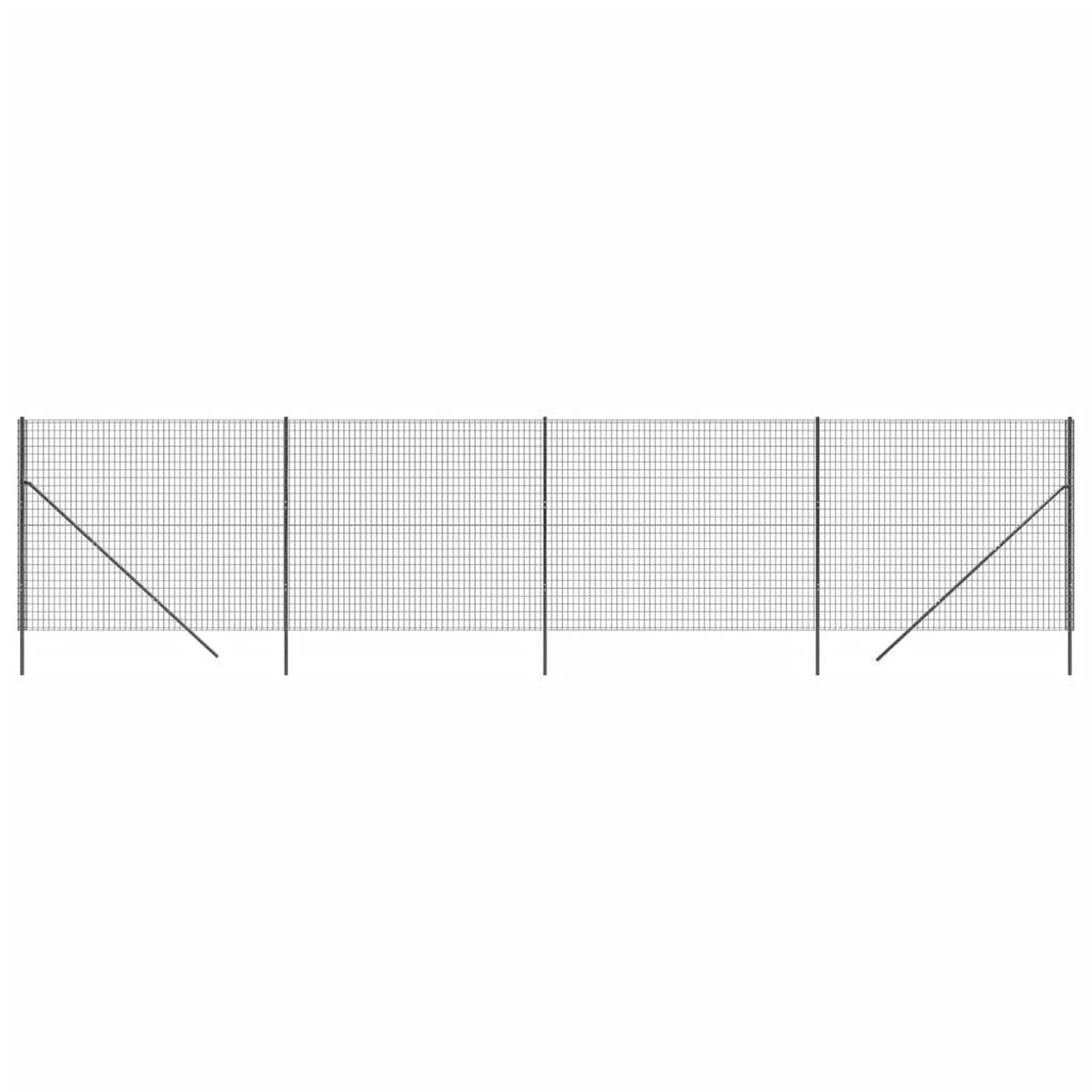 Voir la diapositive 2 : VIDAXL Cloture en treillis metallique anthracite 1,4x10 m