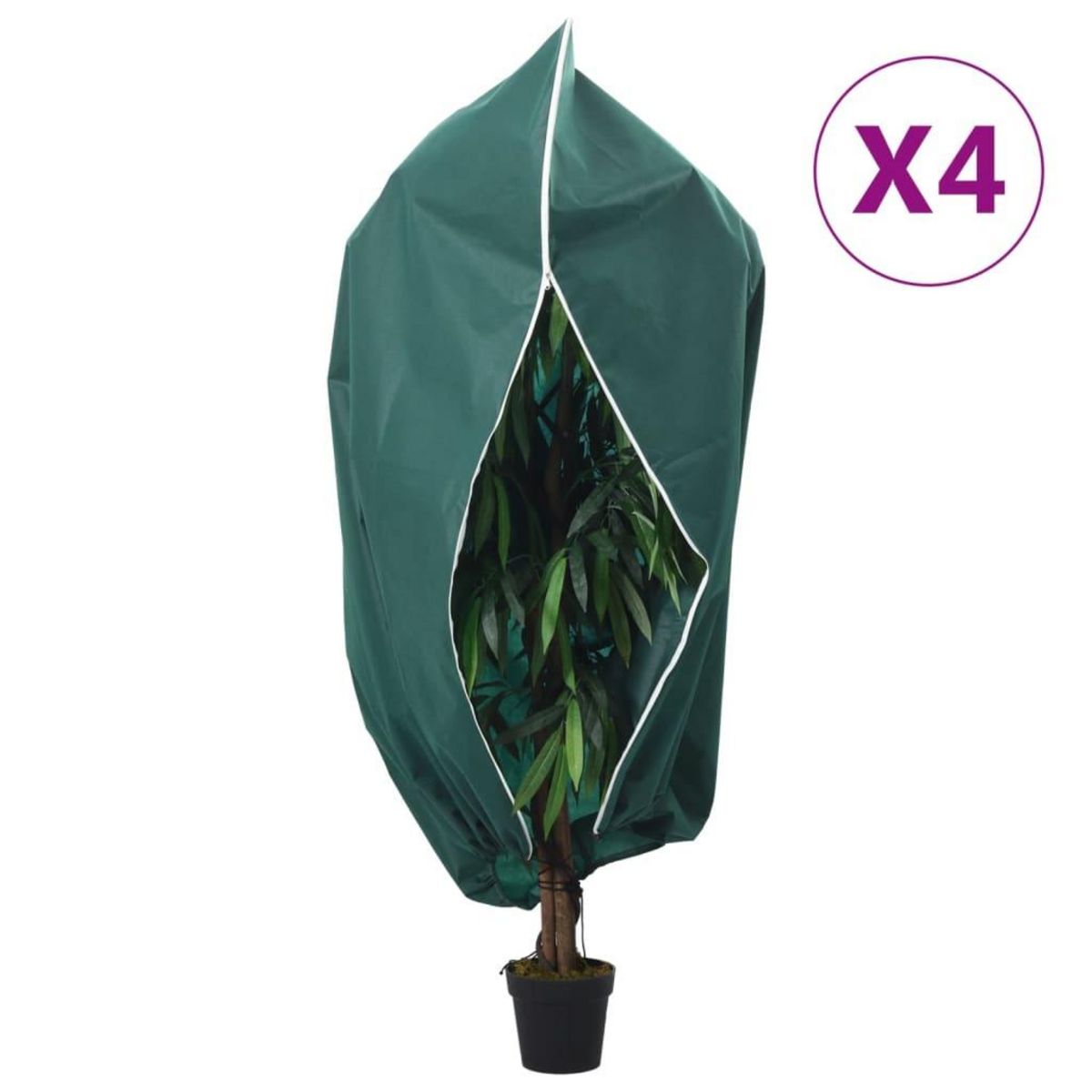 VIDAXL Housses de protection pour plantes avec fermeture eclair 4 pcs