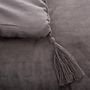 Voir la diapositive 4 : ATMOSPHERA Couvre-lit, jeté de lit uni déhoussable en polyester finition pompons