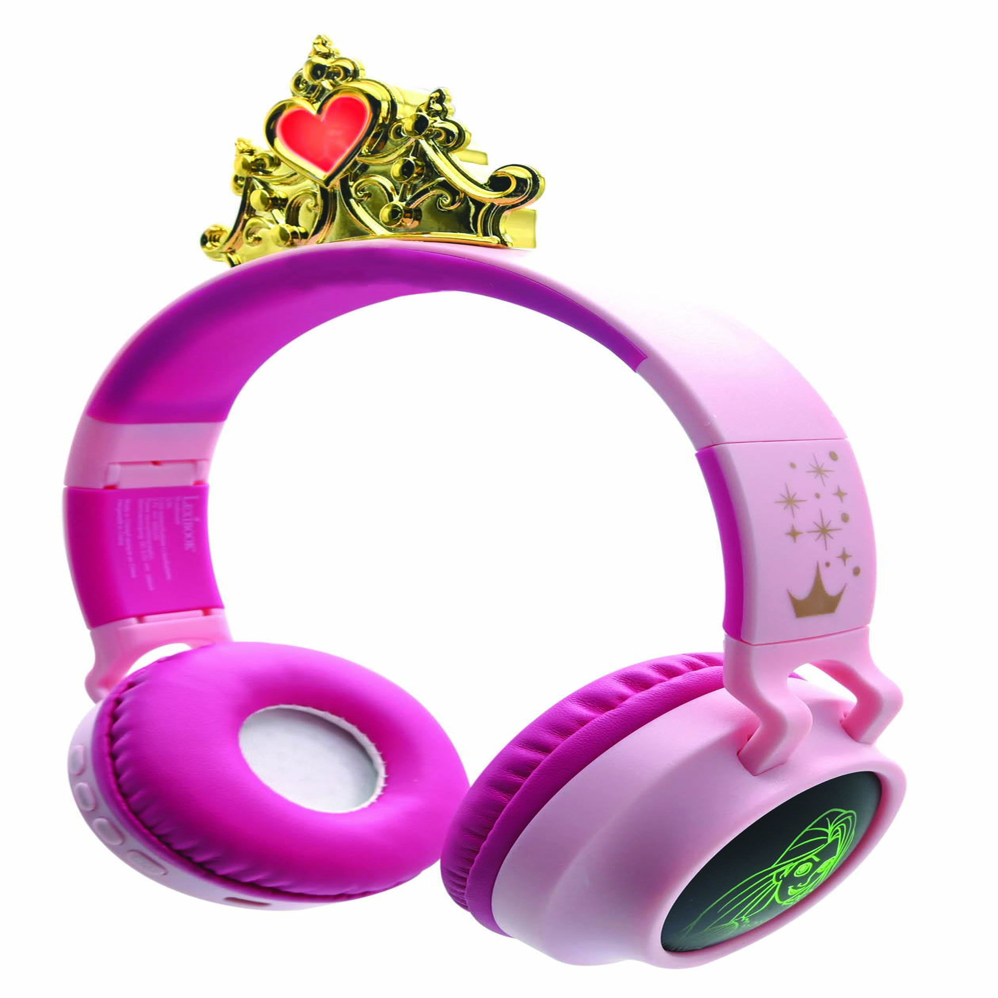 Lexibook Casque lumineux pliable Bluetooth et filaire Princesses Disney avec limitation du volume