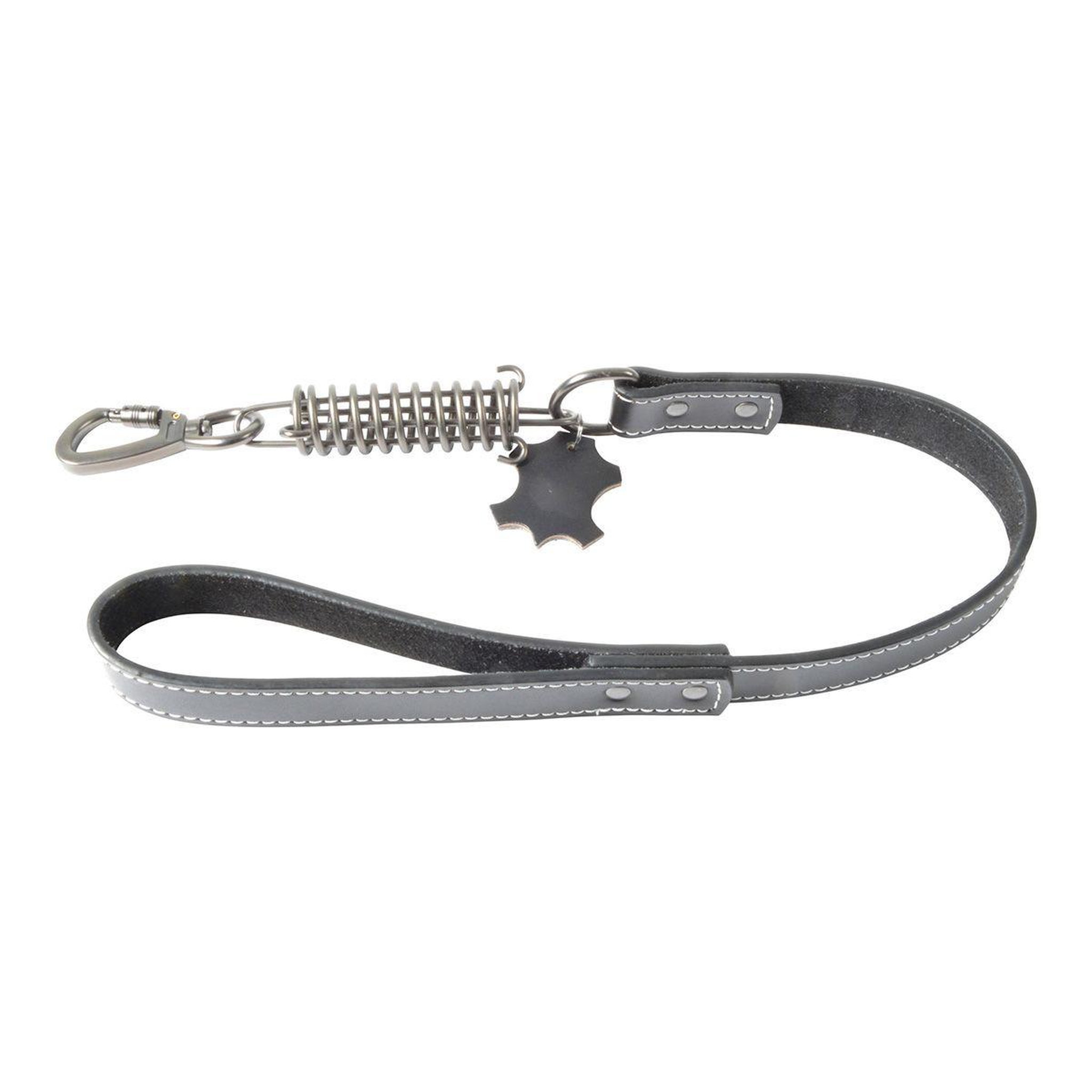 LOVE STORY Laisse pour chien anti à-coups  cuir  50cm noir