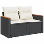 Voir la diapositive 3 : VIDAXL Salon de jardin avec coussins 13 pcs noir resine tressee