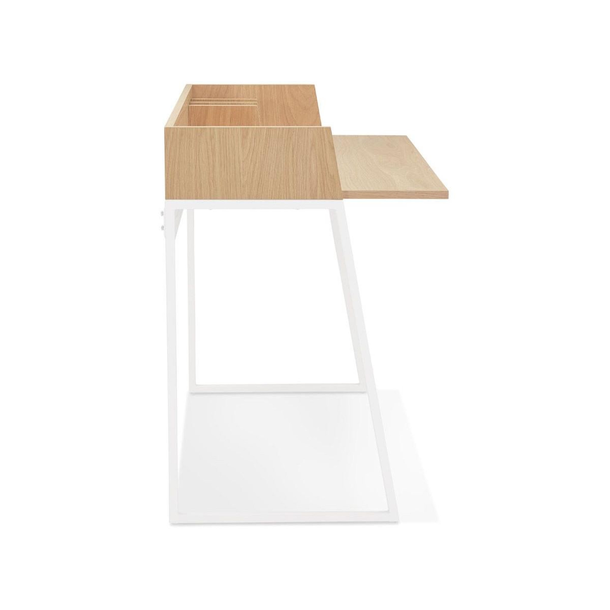 Voir la diapositive 3 : Paris Prix Bureau Design  Zélana  120cm Naturel & Blanc