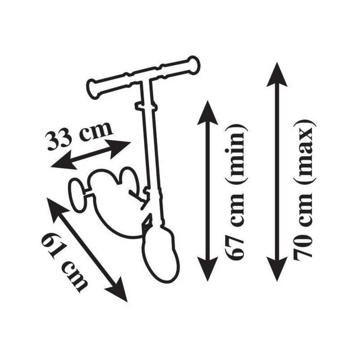 SMOBY Patinette - SMOBY - FROZEN - 3 roues silencieuses - Guidon réglable - Bois et métal