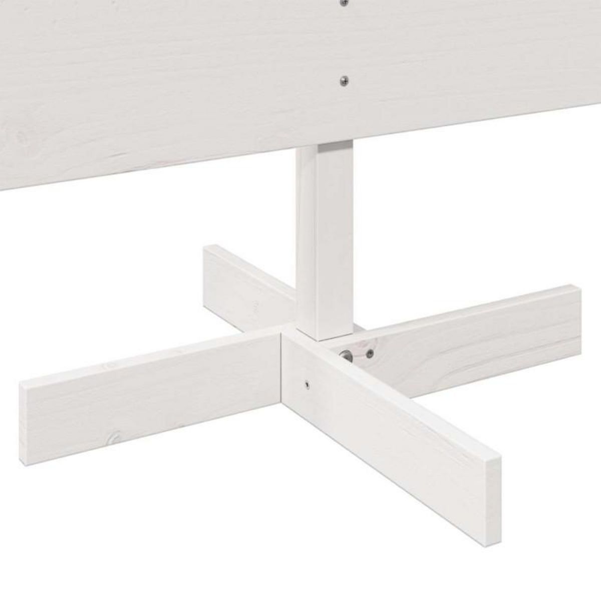 VIDAXL Arbre de Noël en bois pour décoration blanc 150 cm pin massif