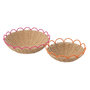 Voir la diapositive 1 : Paris Prix Lot de 2 Coupelles Déco  Flores  42cm Naturel