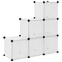 VIDAXL Cubes de rangement 6 pcs Transparent PP
