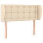 Voir la diapositive 2 : VIDAXL Tete de lit avec oreilles Creme 103x23x78/88 cm Tissu