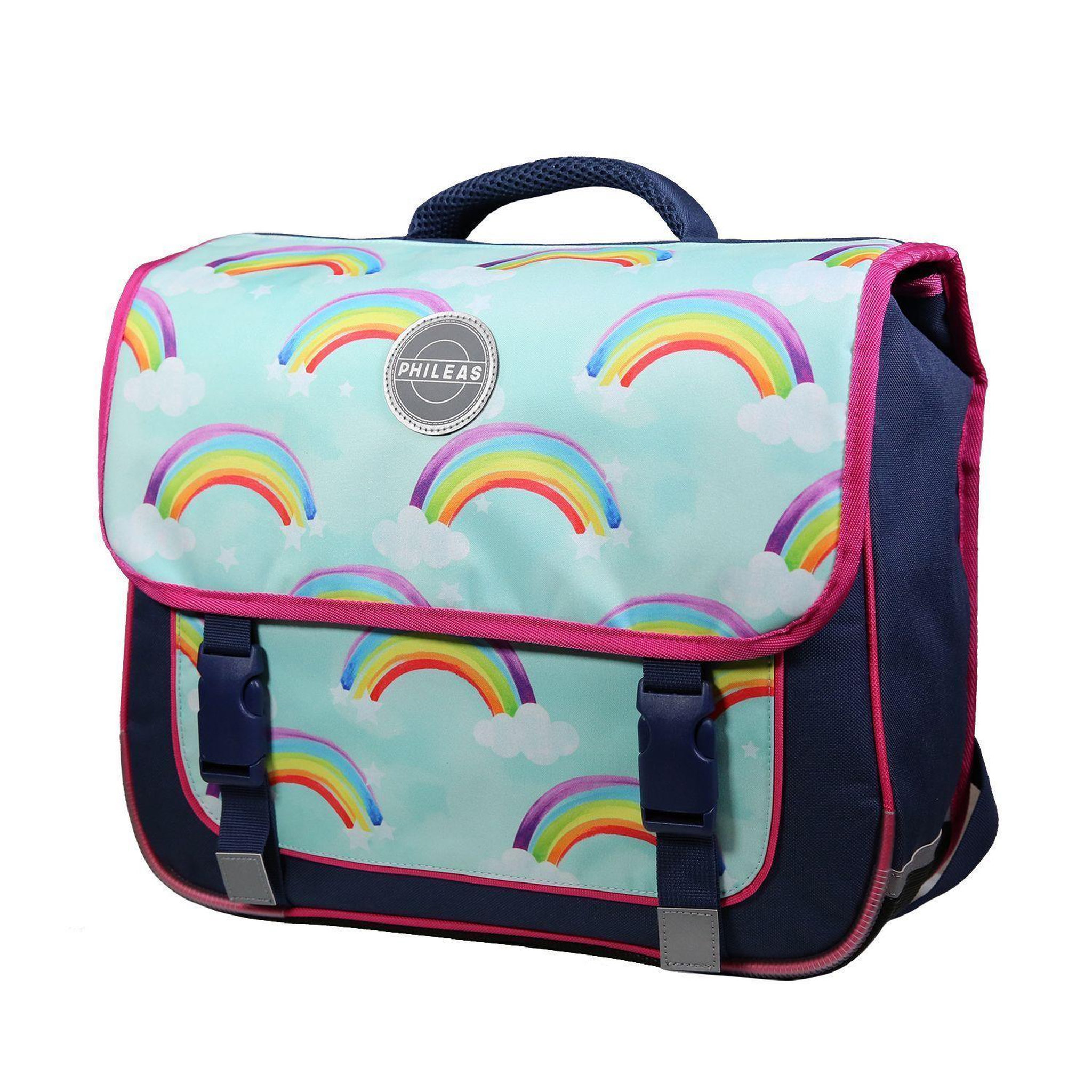Voir la diapositive 2 : Bagtrotter BAGTROTTER Cartable 38 cm Phileas Arc En Ciel Bleu - Le Plus Confortable des Cartables - Ergonomie/Confort/Sécurité - Système Smart Comfort