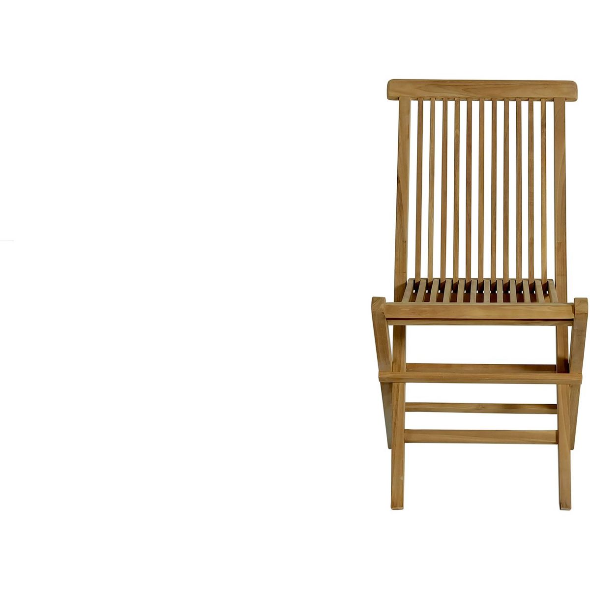 GIvex Chaise pliante de jardin - Teck - DENPASAR