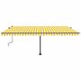 Voir la diapositive 3 : VIDAXL Auvent manuel retractable avec LED 500x300 cm Jaune et blanc