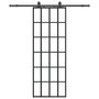 Voir la diapositive 2 : VIDAXL Porte coulissante kit de quincaillerie noir 76x205 cm verre ESG