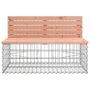 Voir la diapositive 3 : VIDAXL Banc de jardin design gabion 103x70x65cm bois massif de douglas