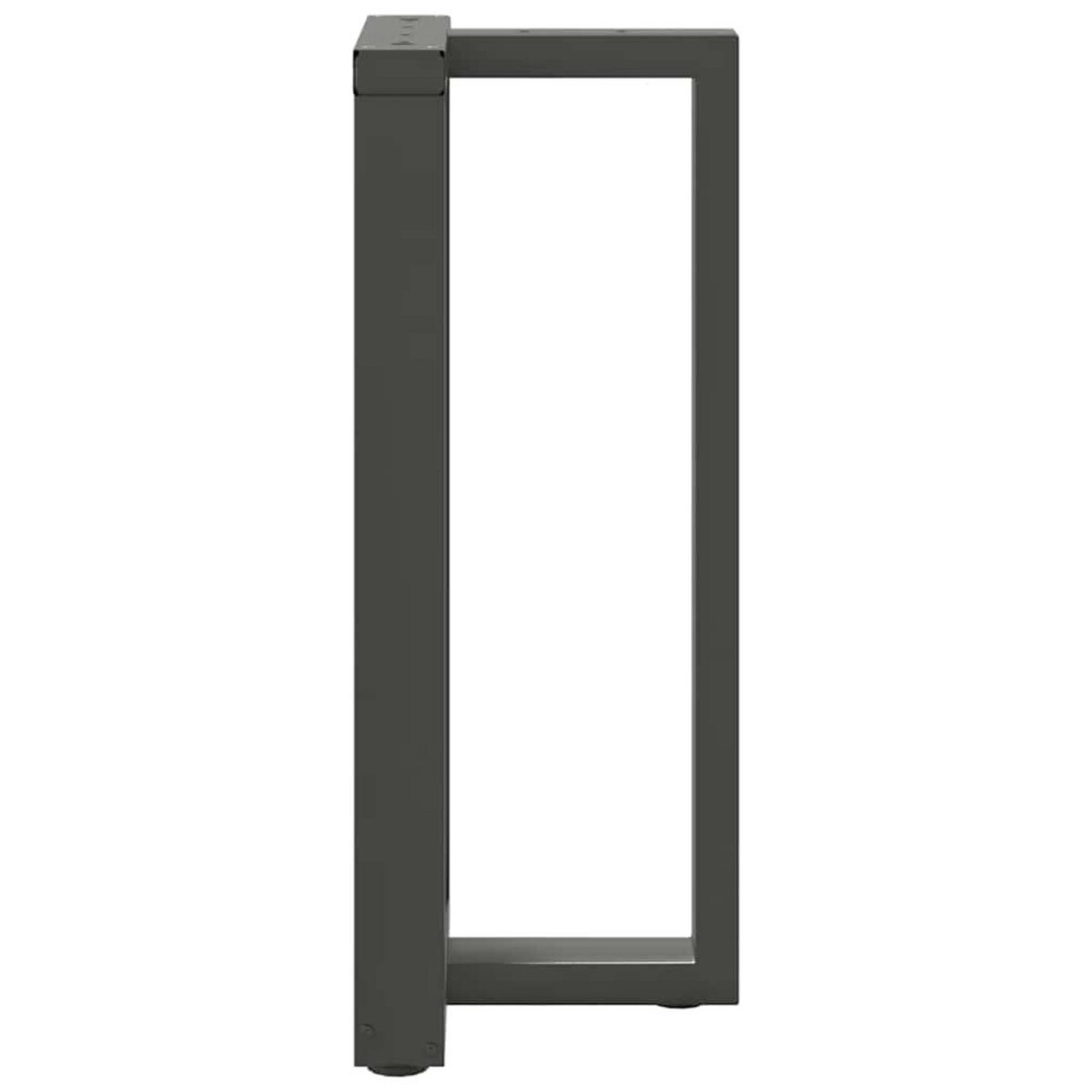 VIDAXL Pieds de table de bar forme de T 2 pcs anthracite acier
