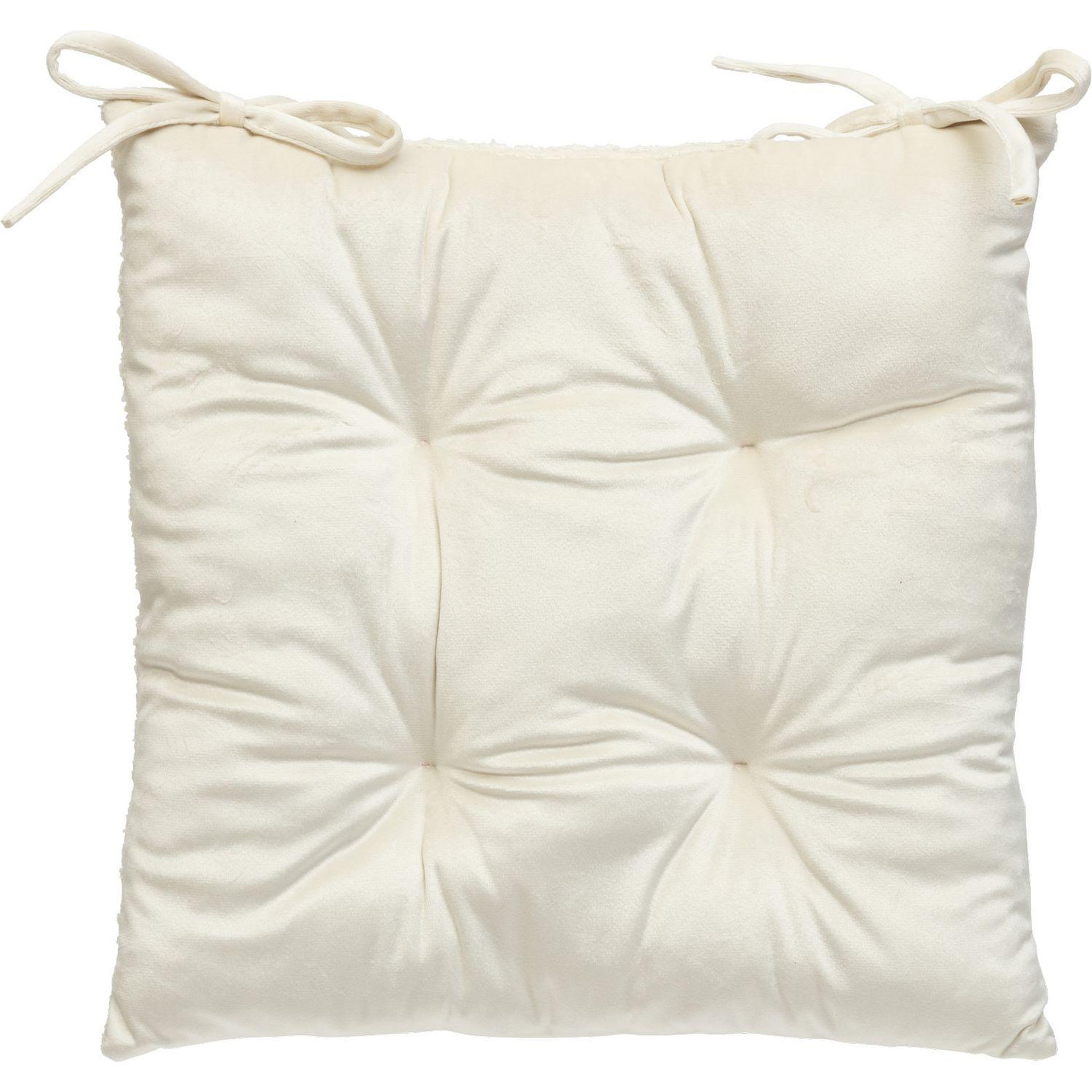 Voir la diapositive 4 : ATMOSPHERA Galette de chaise bouclette SOANA - Blanc