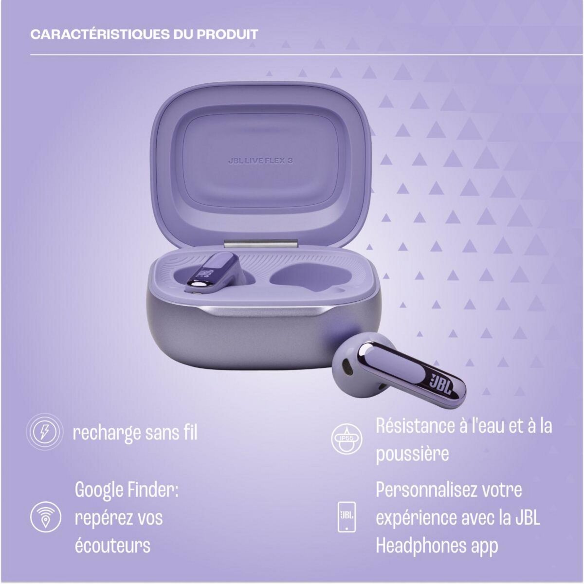 JBL Ecouteurs Live Flex 3 Violet