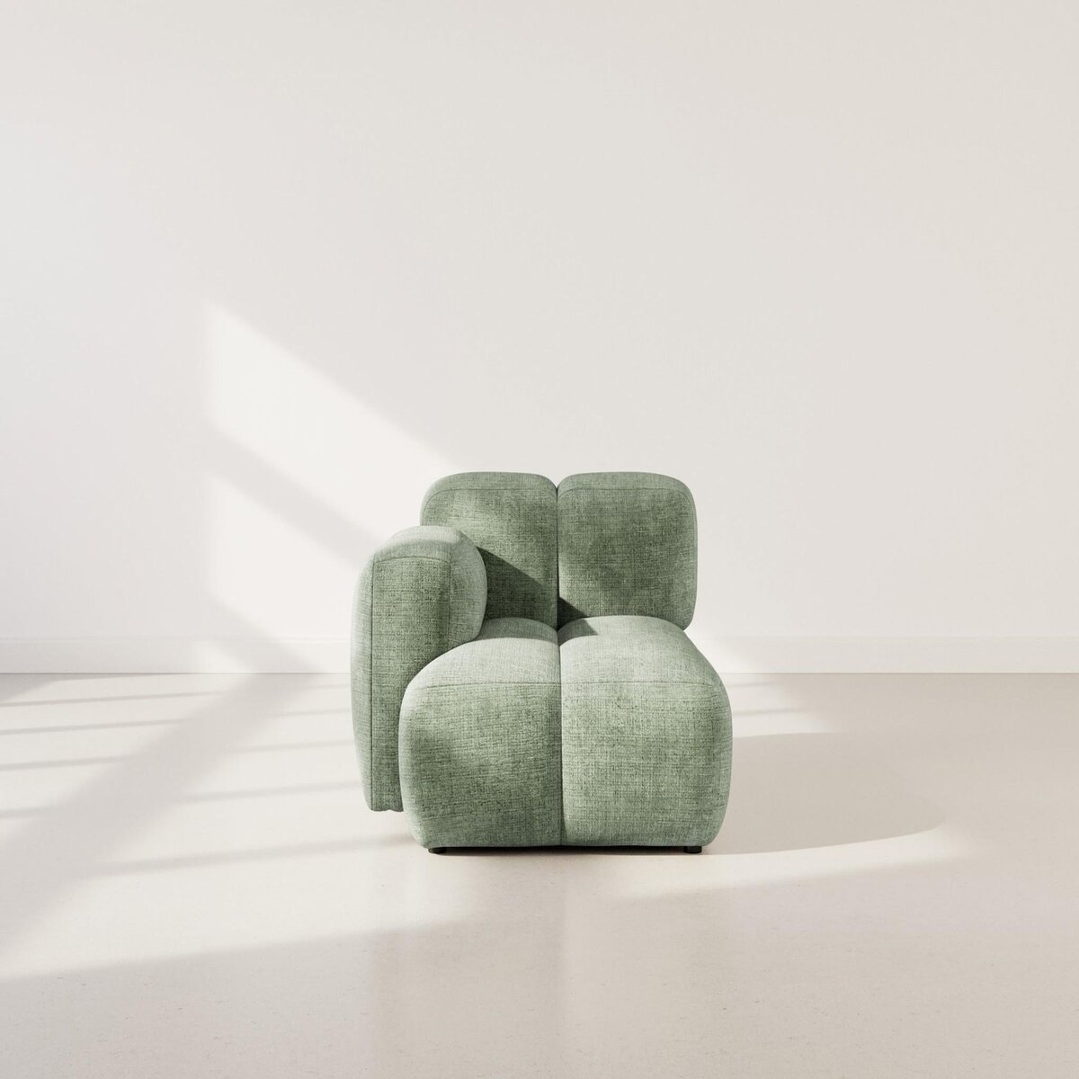 LISA DESIGN Grace - module d'assise gauche en velours texturé