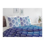 Voir la diapositive 2 : HOME LINGE PASSION Parure de couette 240x260 cm HOME LINGE PASSION FIBULA : Housse de couette + 2 taies d'oreiller - 100% Coton 57 Fils - Bleu