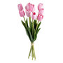 Voir la diapositive 1 : ATMOSPHERA Bouquet de Fleurs Artificielles  Tulipes  48cm Rose