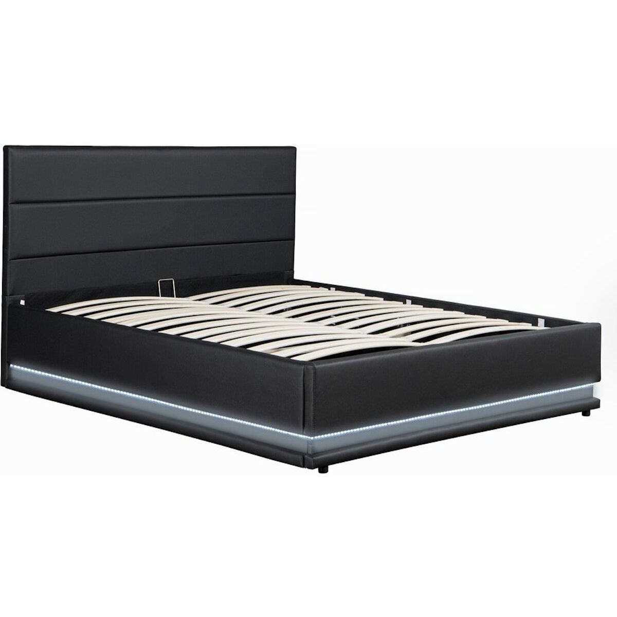 Habitat et Jardin Lit LED avec coffre  Anastasia  - 180 x 200 cm - Noir