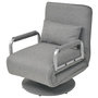 Voir la diapositive 1 : VIDAXL Fauteuil pivotant et canape-lit Gris clair Tissu