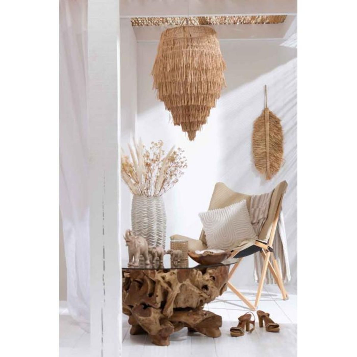 Paris Prix Table de Repas en Teck  Raoul  110cm Naturel