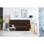Voir la diapositive 2 : MARKET24 Banquette clic clac 3 places - Tissu chocolat - Style Contemporain - L 190 x P 92 cm - DREAM