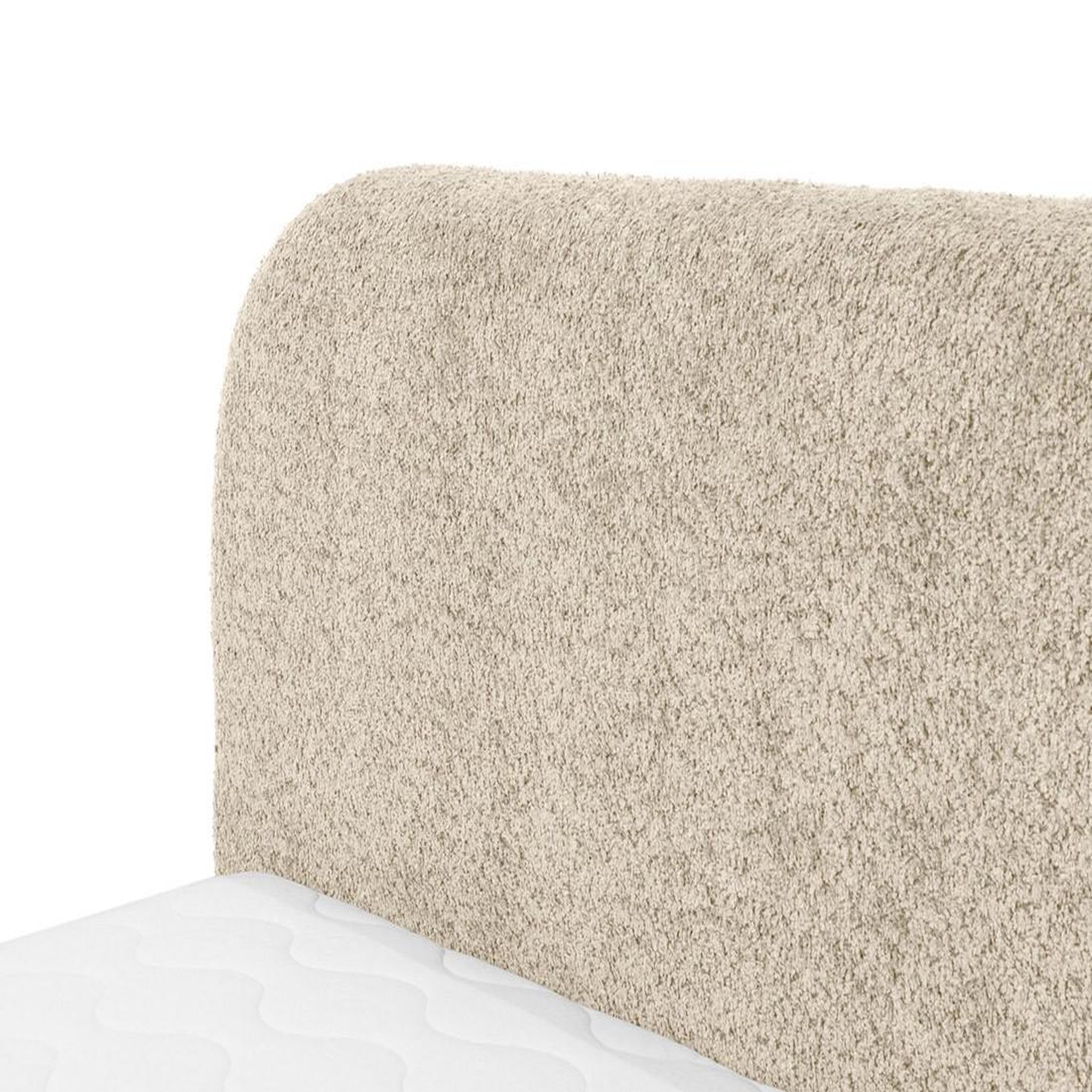 Voir la diapositive 3 : BEST MOBILIER Orane - lit coffre - 160x200 cm - en tissu bouclette