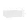 Voir la diapositive 6 : VIDAXL Table de chevet flottante Blanc 40x30x15 cm Bois d'ingenierie