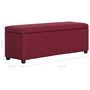 Voir la diapositive 6 : VIDAXL Banc avec compartiment de rangement 116 cm Bordeaux Polyester