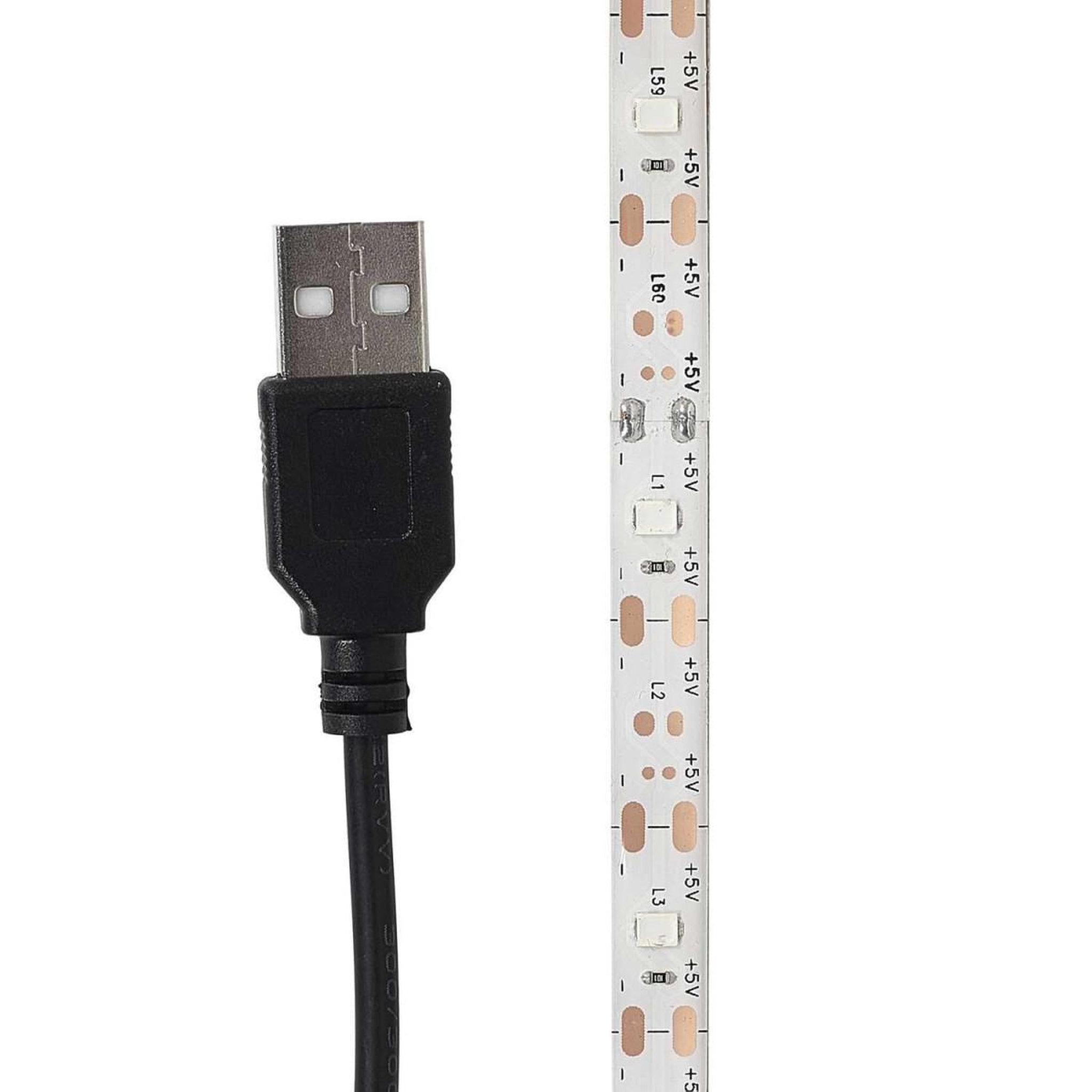 Voir la diapositive 2 : The Home Deco Factory Ruban lumineux 90 led  usb  3m blanc chaud