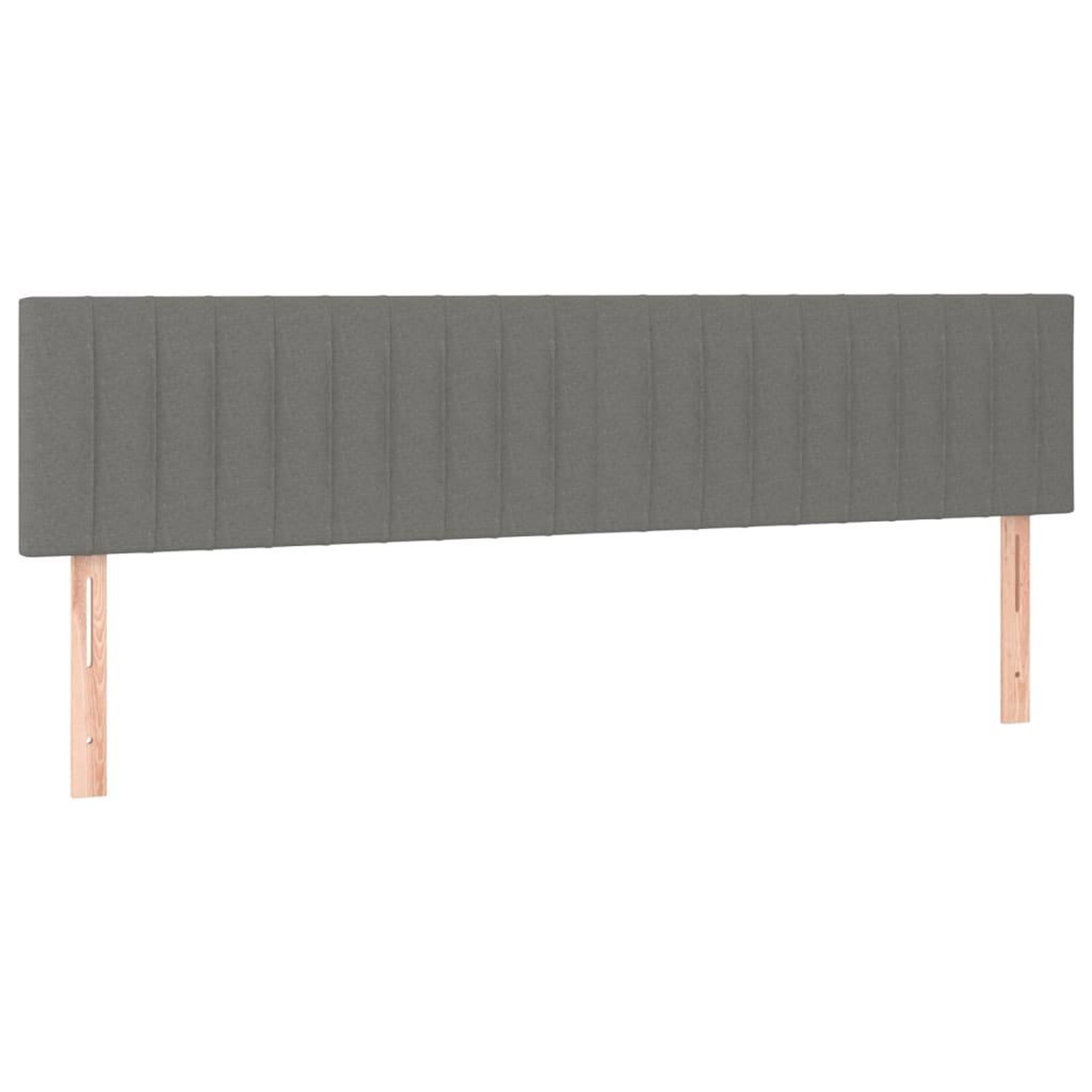 Voir la diapositive 2 : VIDAXL Tetes de lit 2 pcs Gris fonce 100x5x78/88 cm Tissu