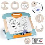 SMOBY Smoby - Ardoise nomade - 3 utilisation différentes - Inclus : 1 feutre effaçable, 4 coloriages et 1 chiffon - Fabriqué en Fra