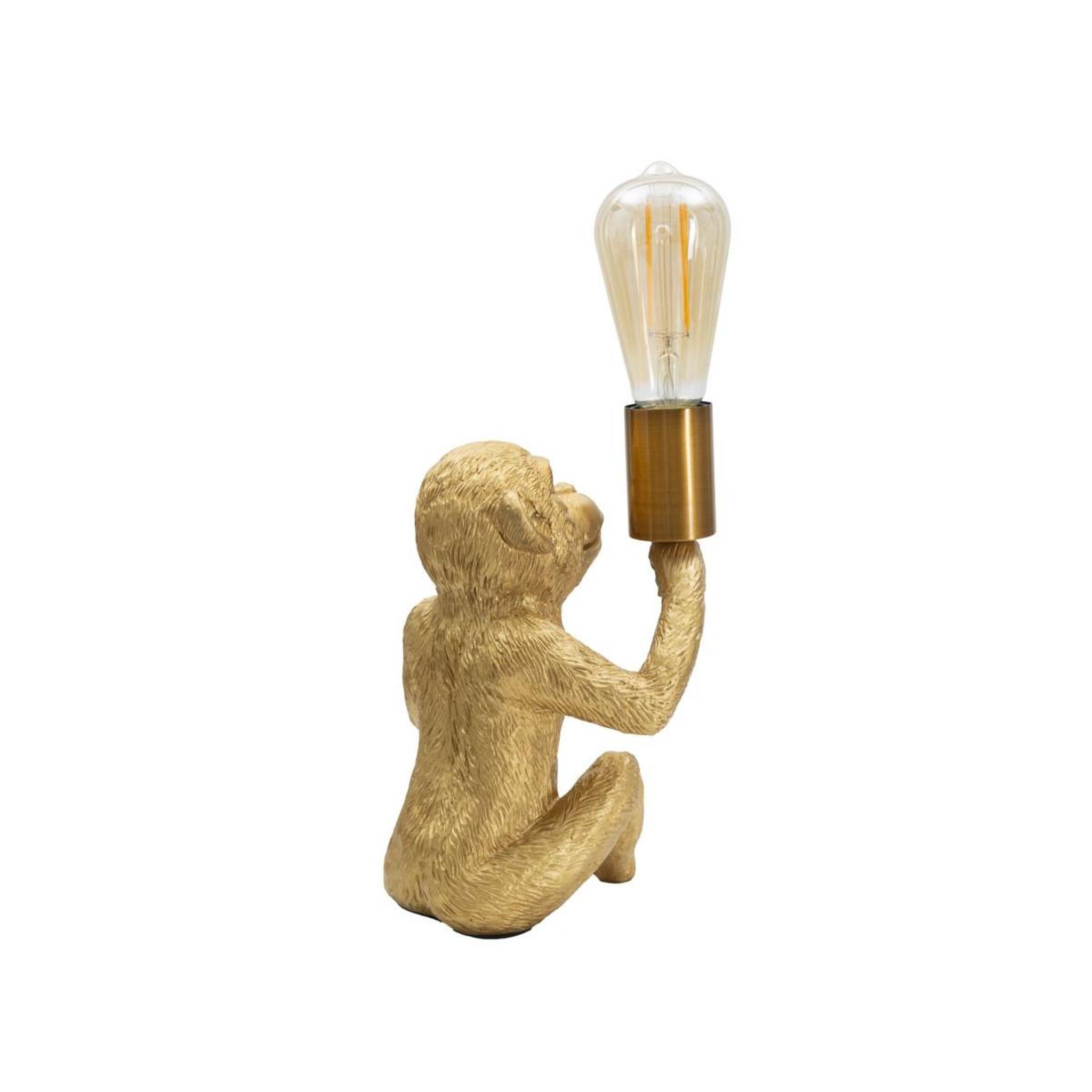 Voir la diapositive 5 : Paris Prix Lampe à poser en résine  monkey  25cm or
