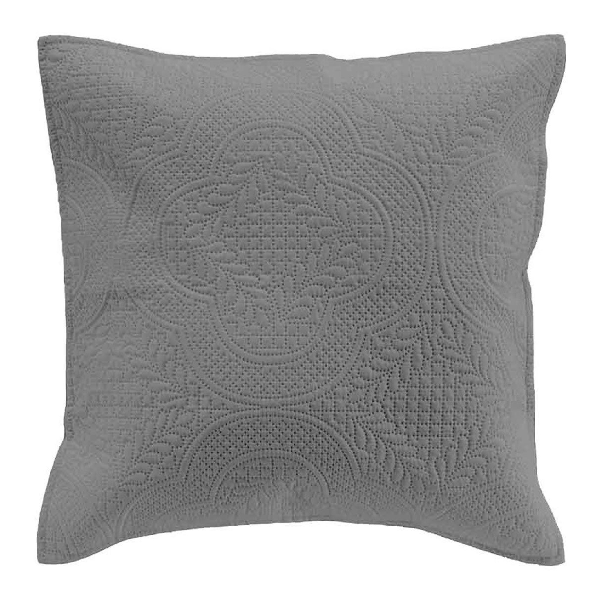 Douceur d'Intérieur Housse de coussin  romane  40x40cm anthracite