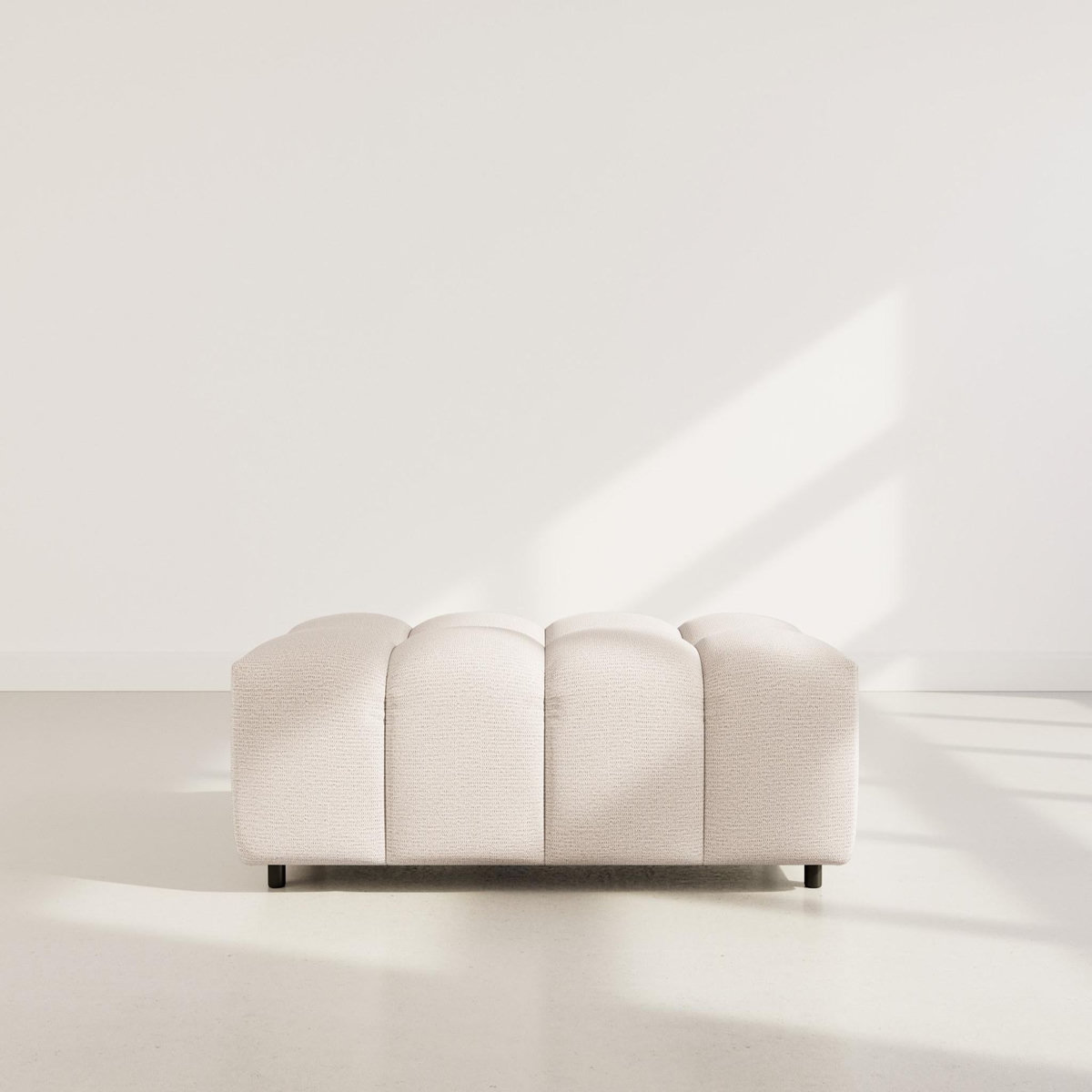 LISA DESIGN Adelaide - pouf en tissu texturé