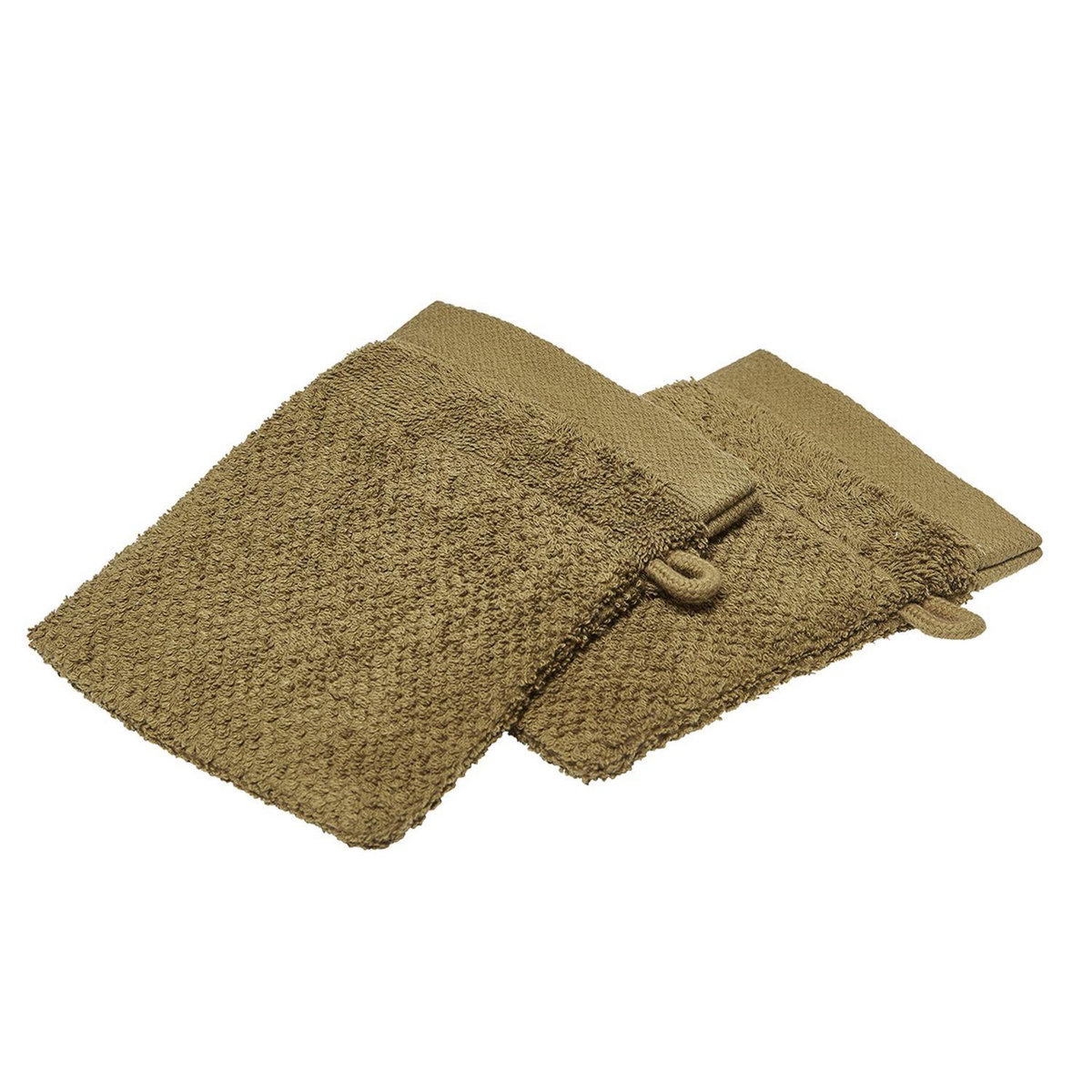 Today Lot de 2 gants de toilette - 100% coton BIO