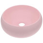 Voir la diapositive 2 : VIDAXL Lavabo rond de luxe Rose mat 40x15 cm Ceramique