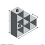 Voir la diapositive 5 : Paris Prix Étagère 6 Cases Design  Gaman  108cm Gris Foncé