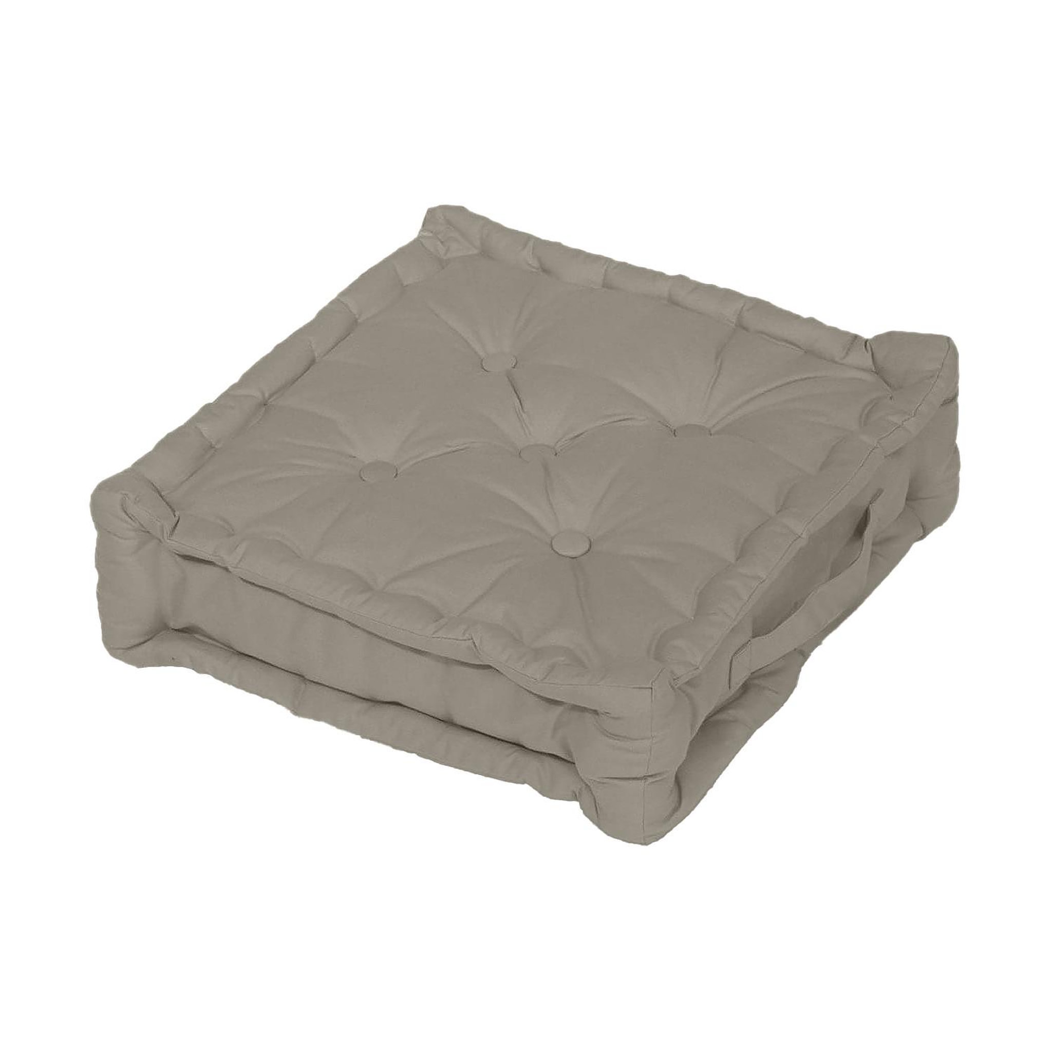 SOLEIL D'OCRE Coussin tapissier en coton 50x50x10 cm PANAMA par Soleil d'Ocre. Coloris disponibles : Beige, Gris, Blanc, Marron, Noir, Rouge