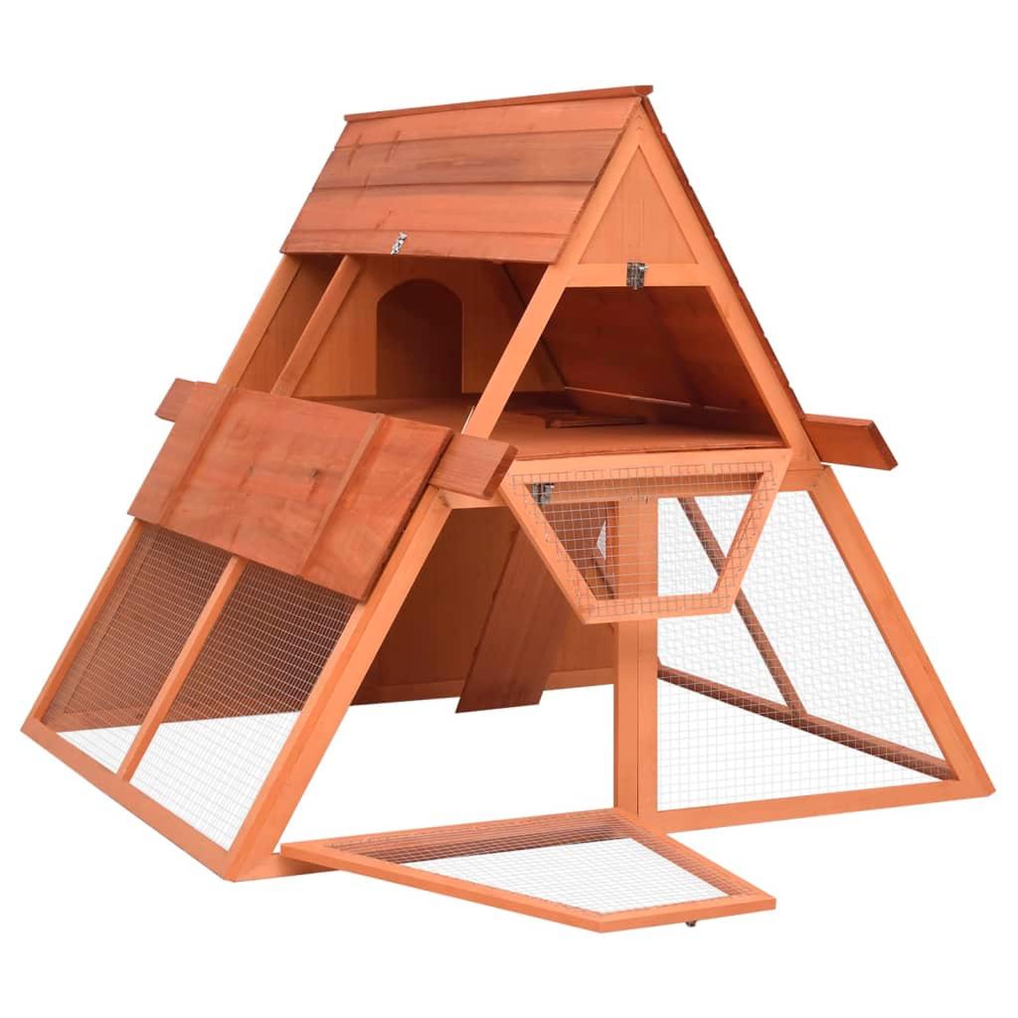 Voir la diapositive 2 : VIDAXL Clapier 152x127x109,5 cm bois de sapin massif