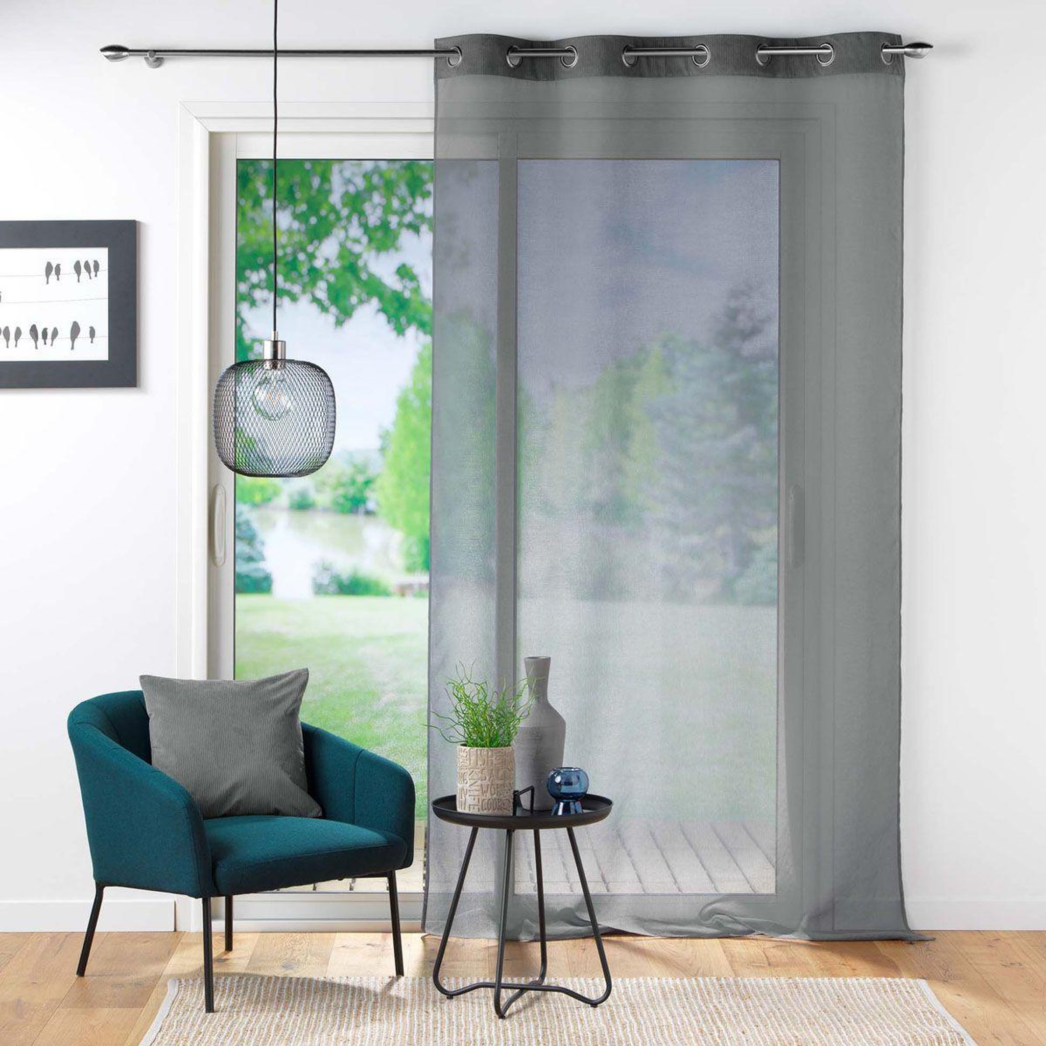 Voir la diapositive 3 : Douceur d'Intérieur Coussin déco en velours  casual  50x50cm anthracite