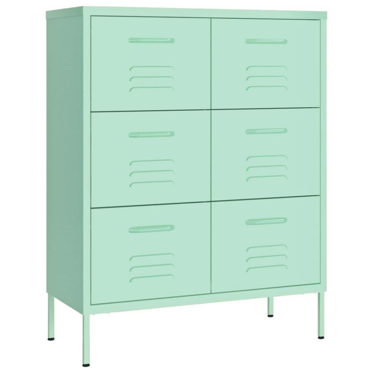 VIDAXL Armoire a tiroirs Vert menthe 80x35x101,5 cm Acier