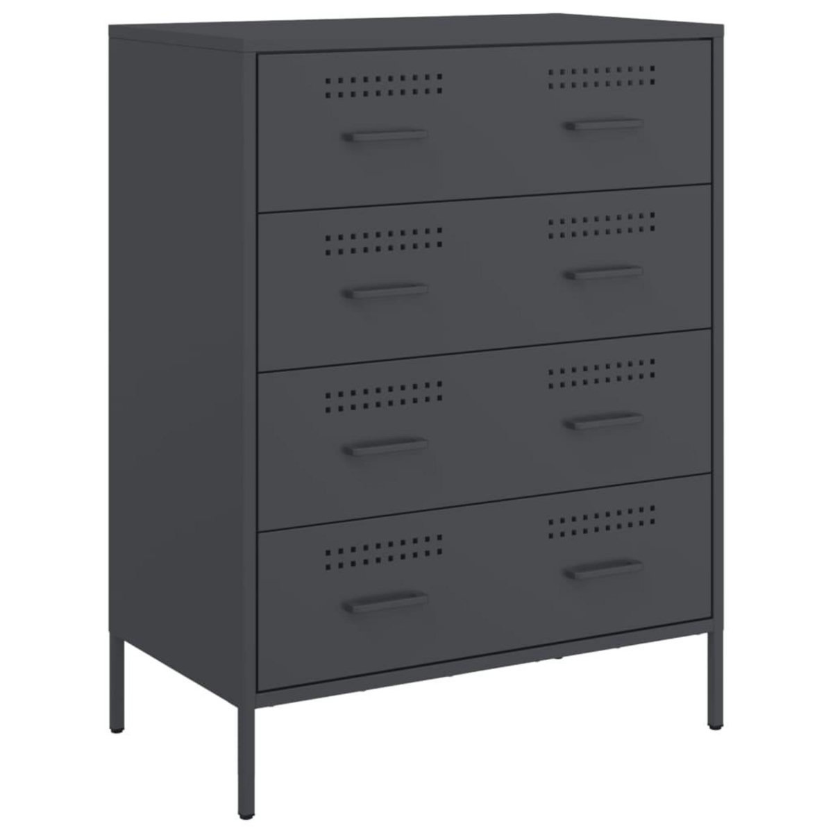 VIDAXL Buffet anthracite 68x39x89 cm acier
