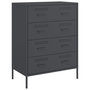 Voir la diapositive 2 : VIDAXL Buffet anthracite 68x39x89 cm acier